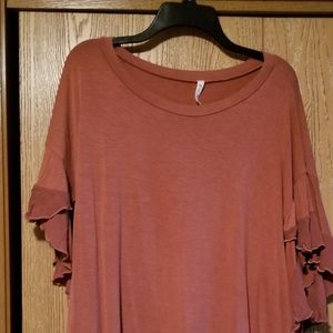 ruffle sleeve top